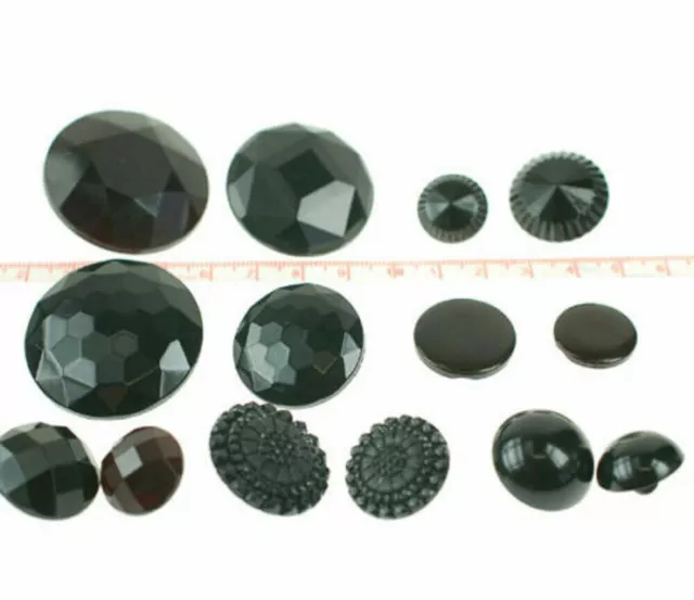 Pack de Boutons noir pour vêtements,chemise,veste,couture, 40pcs