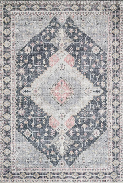 Loloi II Skye Charcoal And Multi 2'-6" x 12'-0" Area Rugs SKYESKY-02CCML26C0