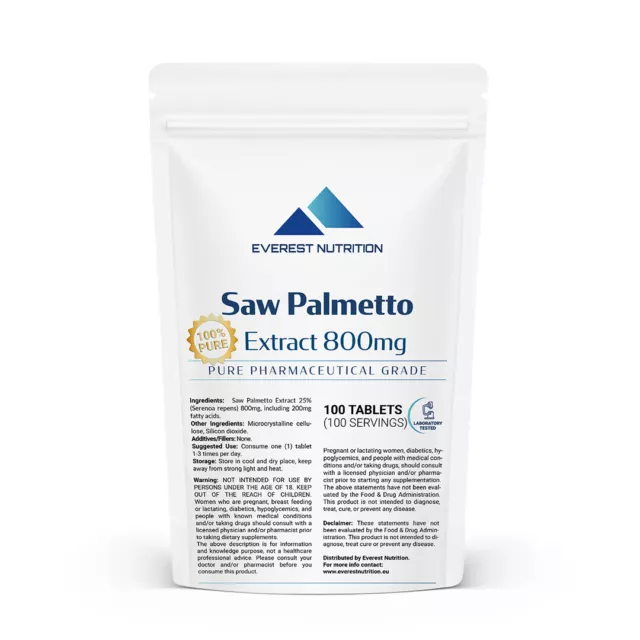 Saw Palmetto Extracto de palma enana americana 800 mg Apoyo a la próstata