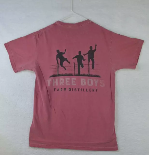 Three Boys Farm Distillery Whiskey Thief Shirt Mens Medium Red