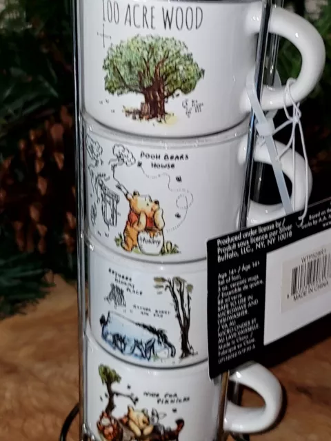 New Disney Winnie Pooh  Expresso Coffee Stack Cup Mug Set /Childs/ Shot glasses