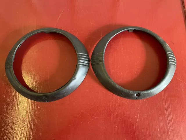 1942 1946 1947 1948 Chevrolet Pair Headlight Bezel Ring Original Gm