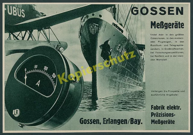 Gossen NDL Lufthansa Postdienst Junkers Flugzeug Ju 46hi D-UBUS Erlangen 1937