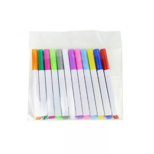 12-Color Assortment Liquid Chalk Pens Marker Colored White Board Wipe Clean