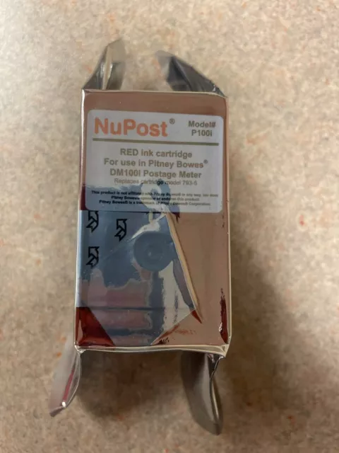 NUPOST POSTAGE METER Ink Cartridge Replacement for Pitney Bowes