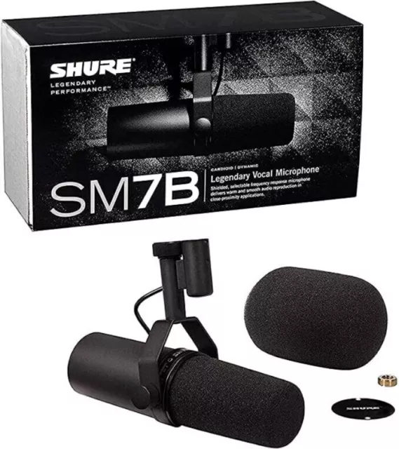 Shure SM7B Cardioid Dynamic Vocal Mikrofon Schwarz Originalverpackung NEU-DE