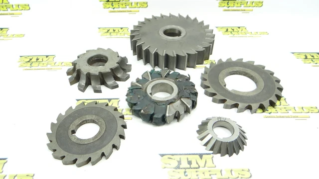 Lot Of 6 Assorted Hss Milling Cutters 2-1/2" To 6" Dia B&S