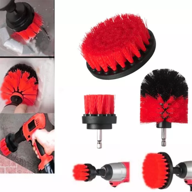 Hard Bristle Electric Drill Cleaning Brush  Washing Power Scrubber Drill Brush