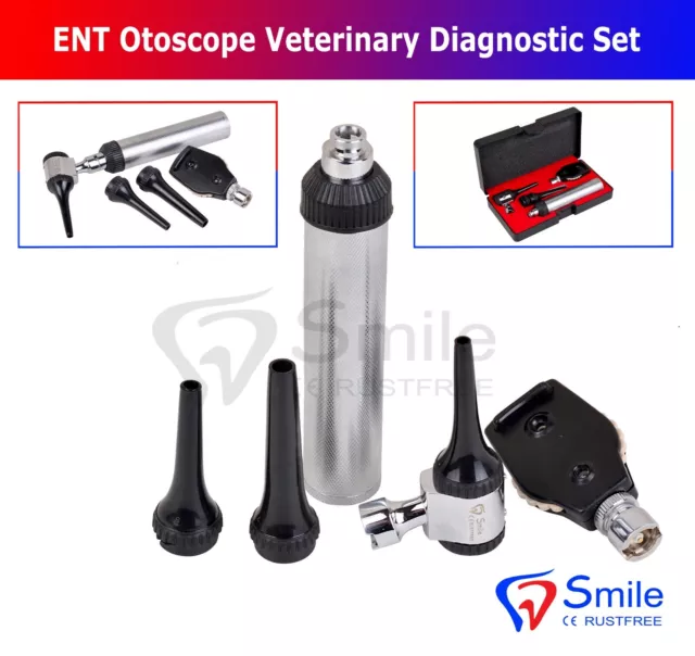 ENT Otoscope Ophthalmoscope Opthalmoscope Diagnostic Set Veterinary Pet Kit CE