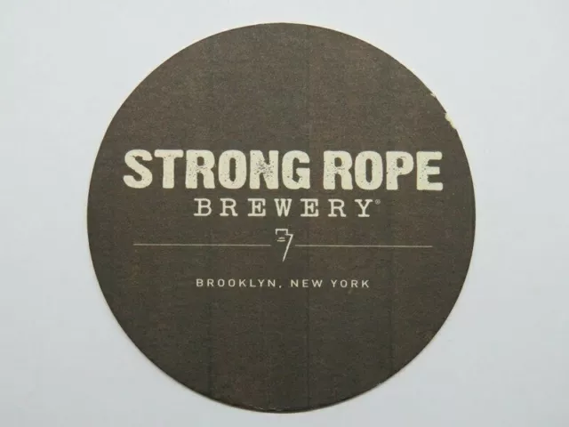 Beer Collectible Coaster ~ STRONG ROPE Brewery & Taproom ~ Brooklyn, NEW YORK