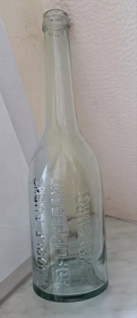 uralte Bierflasche Weinflasche Hoflieferant Hamburg-um 1890!! 2