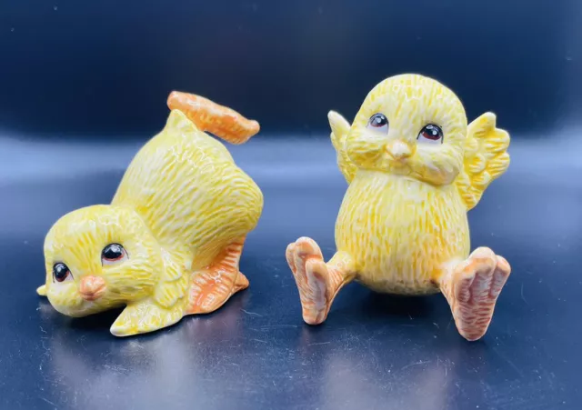 Fitz and Floyd “Chicks & Eggs Tumbling Chicks” Set Of 2 Easter Figurines