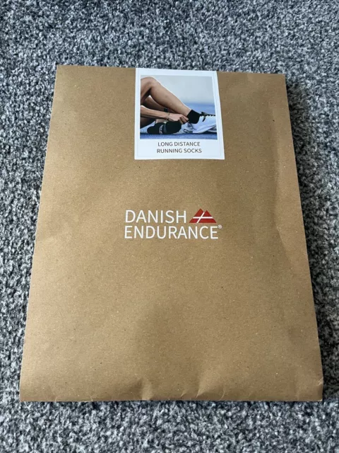 Danish Endurance Long Distance Running Socks- Black/grey- NEW