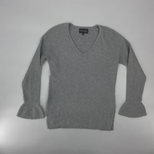 Michael Stars Sweater Womens Medium Gray Lightweight Pullover Casual *