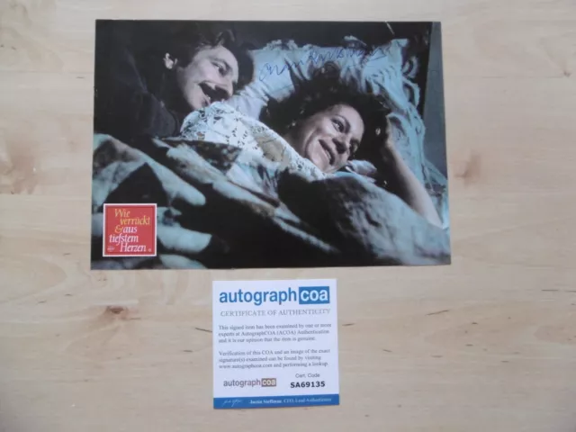 Alan Rickman Original Autogramm signed A4 Lobbycard "Wie verrückt & aus ti" ACOA