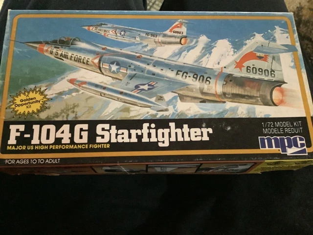 Kit Maquette Airfix 1/72 F-104 Starfighter - Boîte Bande Rouge 1963 - Complet Et En Bon état