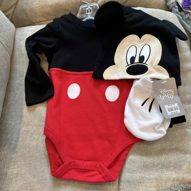 NWT Disney Store Mickey Mouse Baby Costume Bodysuit 18-24 months