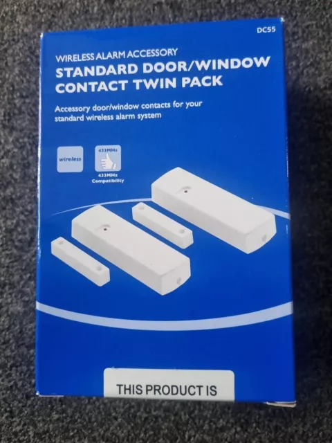 Friedland DC55 Wireless door/window contact Twin Pack for 433mhz Standard Alarm