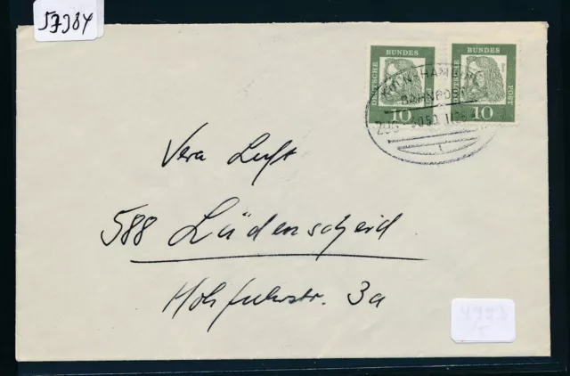 57384) Bahnpost Ovalstempel Köln - Hannover ZUG 3050, Brief 1964