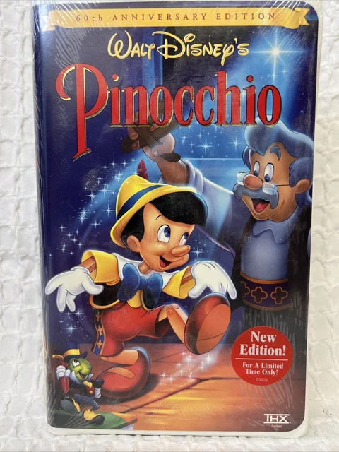 Pinocchio (VHS, 1999) Walt Disney’s Classic 60th Anniversary New Sealed