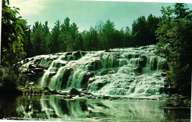 Bond Falls Upper Peninsula Near Paulding Michigan Postcard