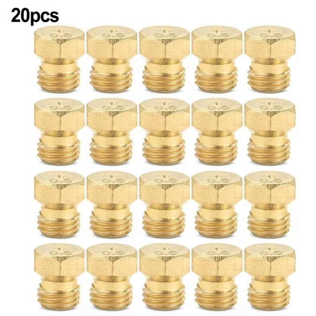 BBQ Grill Conversion Kit 20Pcs Brass Jet Nozzle Propane Burner Orifice Set