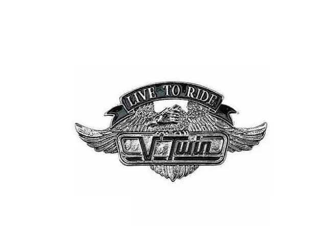Emblema adesivo V-Twin 60x30mm serbatoio shienalino moto custom harley davidson