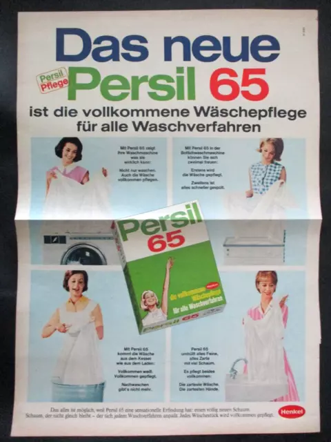 REKLAME Advert ANNONCE Werbung PERSIL 1960er Waschmittel Persil 65