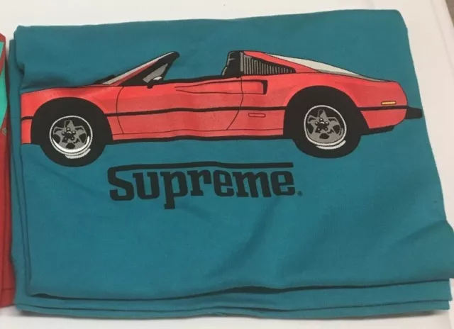 NEW Supreme GT Ferrari T Shirt Teal SS13 Medium Rare