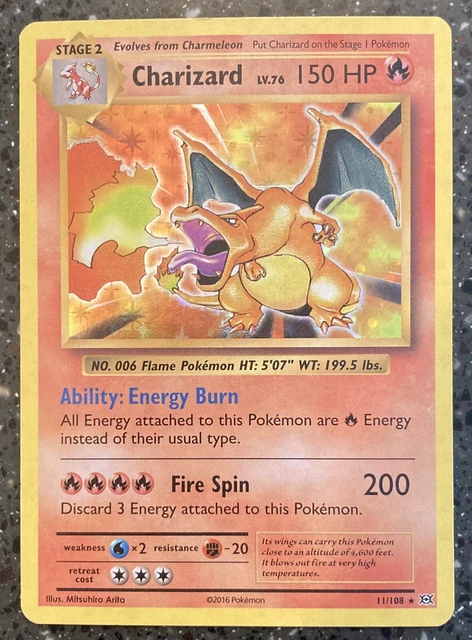 charizard pokemon card lv 76 Charizard Lv.76 11/108 | Rare Holo Card | XY Evolutions (NM)