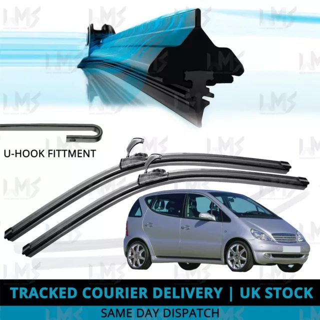 For Mercedes A-Class W168 97-04 Front Windscreen 26" 22" Flat Aero Wiper Blades