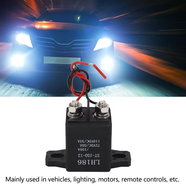 (12VDC)Starter Solenoid Easy Installation Wide Application 1.8W Engine Start