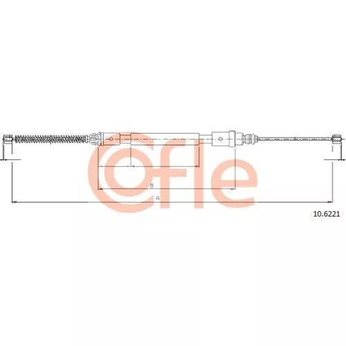 COFLE Seilzug, Feststellbremse für PEUGEOT 10.6221