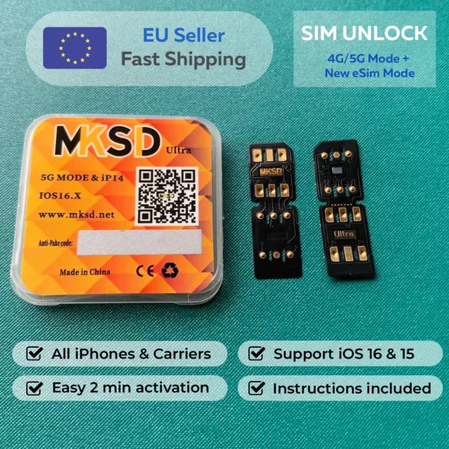 MKSD Ultra V5.3 Unlock Card RSIM Turbo sim Chip Service for iPhone iOS R-SIM