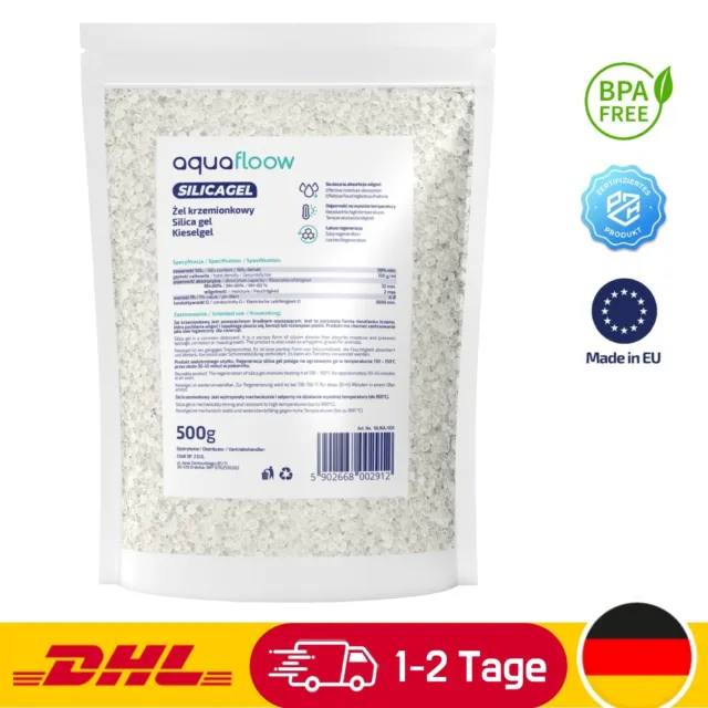 Silica Gel 500g Weiß Kieselgel, Trockenmittel Luftentfeuchter ohne Indikator