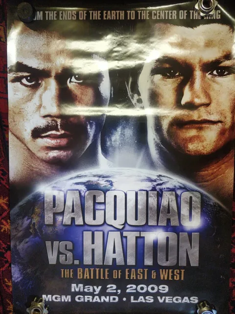 Manny Pac-Man Pacquiao Vs Ricky Hatton . Original .HBO.PPV  Boxing Poster.2009