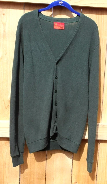 Vintage MCM 1960's men's Kings Road Sears Button Down Cardigan Sweater L