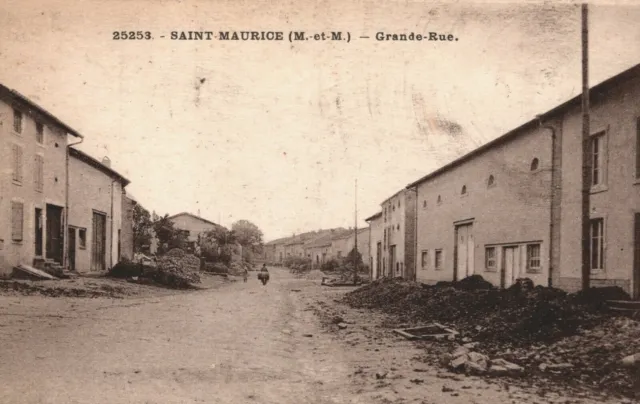 France Saint Maurice Grande Rue Val-de-Marne Vintage Postcard B90