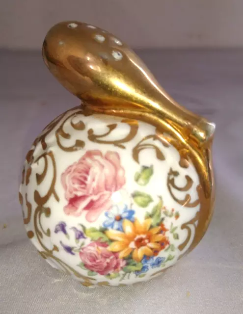 Ancien Salière Poivrière Saleron En Porcelaine Limoges Bowling Quille Boule