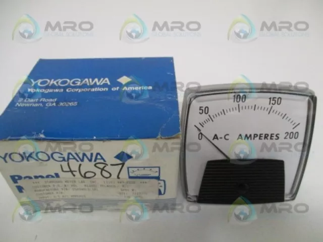 Yokogawa 250340Lslsrl Panel Meter 0-200 Ac Amps *New In Box*