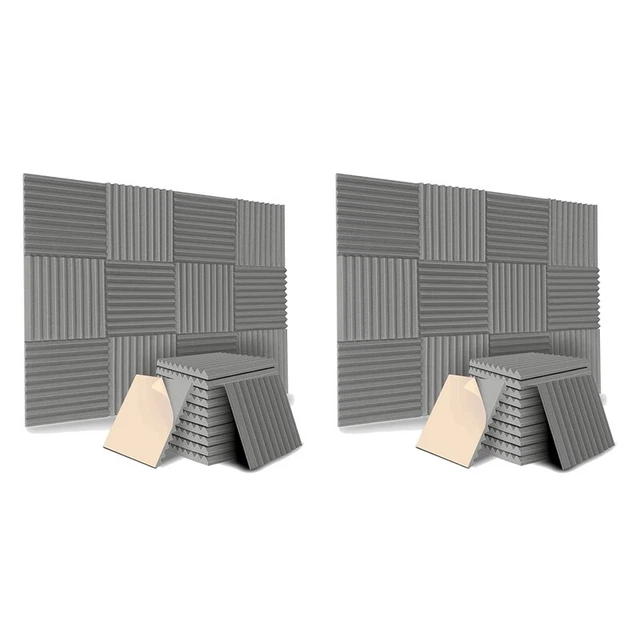24 PACK SELF-ADHESIVE Acoustic Panels, Sound Proof Foam Panels ...