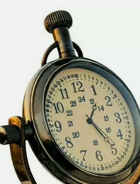 Antike nautische Messing-Tischuhr Schreibtischuhr Desktop Maritime Uhr Geschenk
