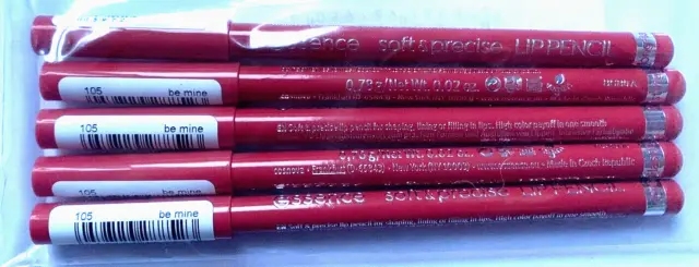 5 x ESSENCE  Lipliner Lip Pencil soft & precise 105 be mine 5 STÜCK  NEU OVP