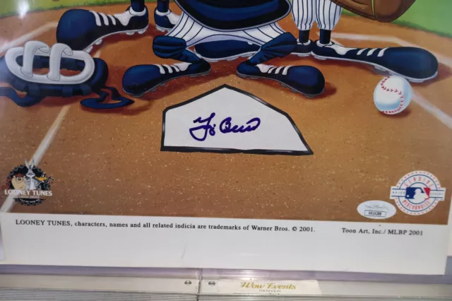 Yogi Berra Autographed Looney Toons New York Yankees 16X20 2