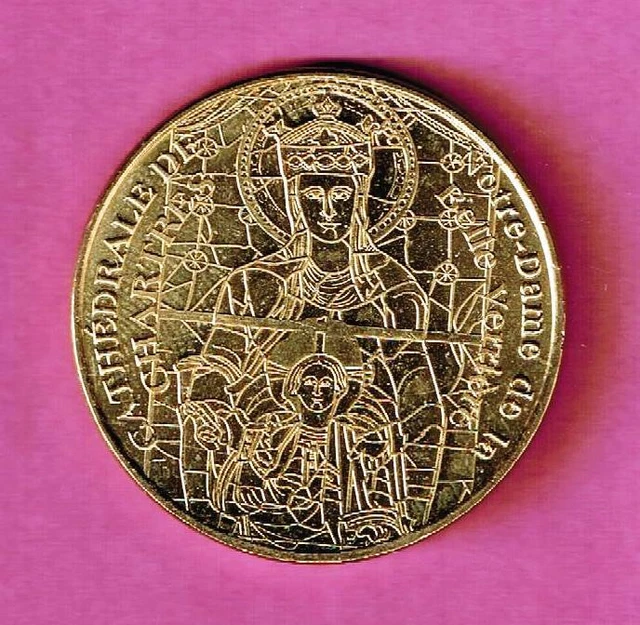 A  Saisir  Medaille Touristique Monnaie De Paris .  Chartres   Cathedrale   2014