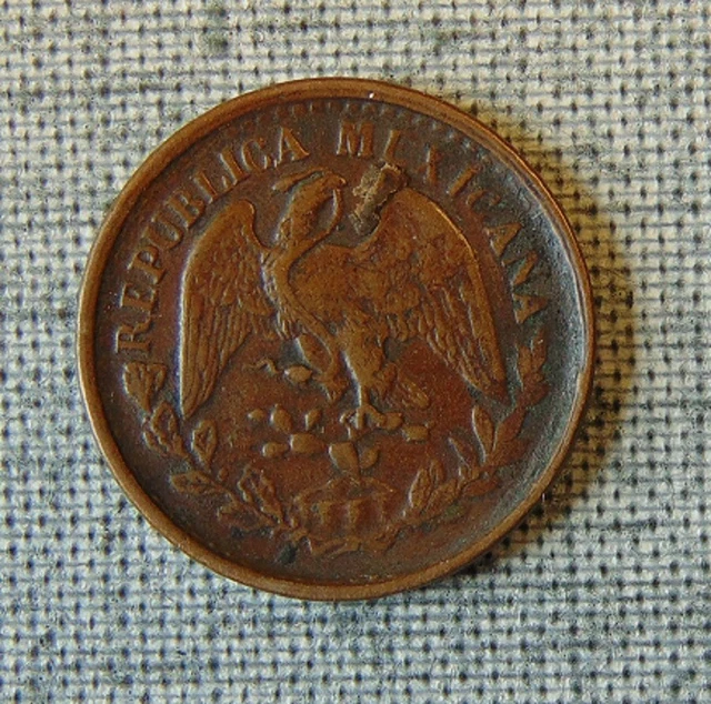 Mexico Second Republic ~ 1900-M 1 Centavo Copper Coin