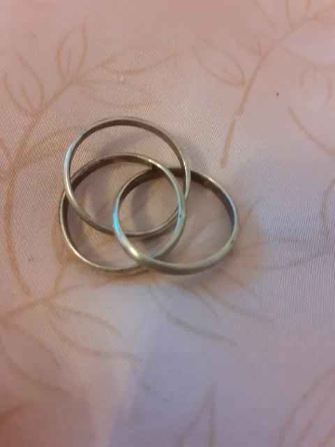 Bague Ancienne Solitaire En Argent Massif 925 – Taille 53 – Sans Marque