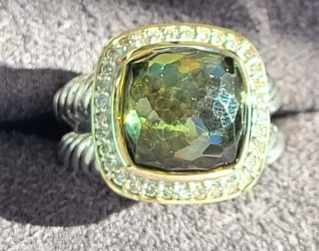 DAVID YURMAN Sterling Silver Diamond 11mm Albion Ring with Diamonds