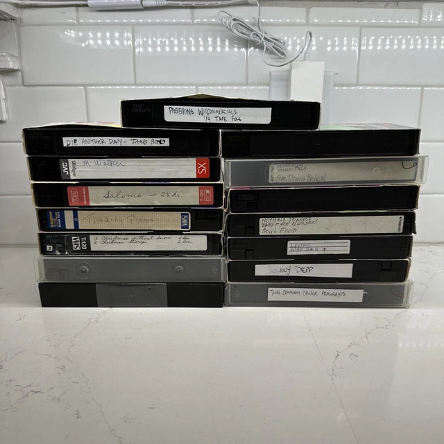 LOT OF 15 PreRecorded VHS Tapes Sold As Used Blanks Movies TV Shows