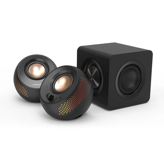 Creative pebble x plus 2 1 usb c computer speakers with subwoofer and 